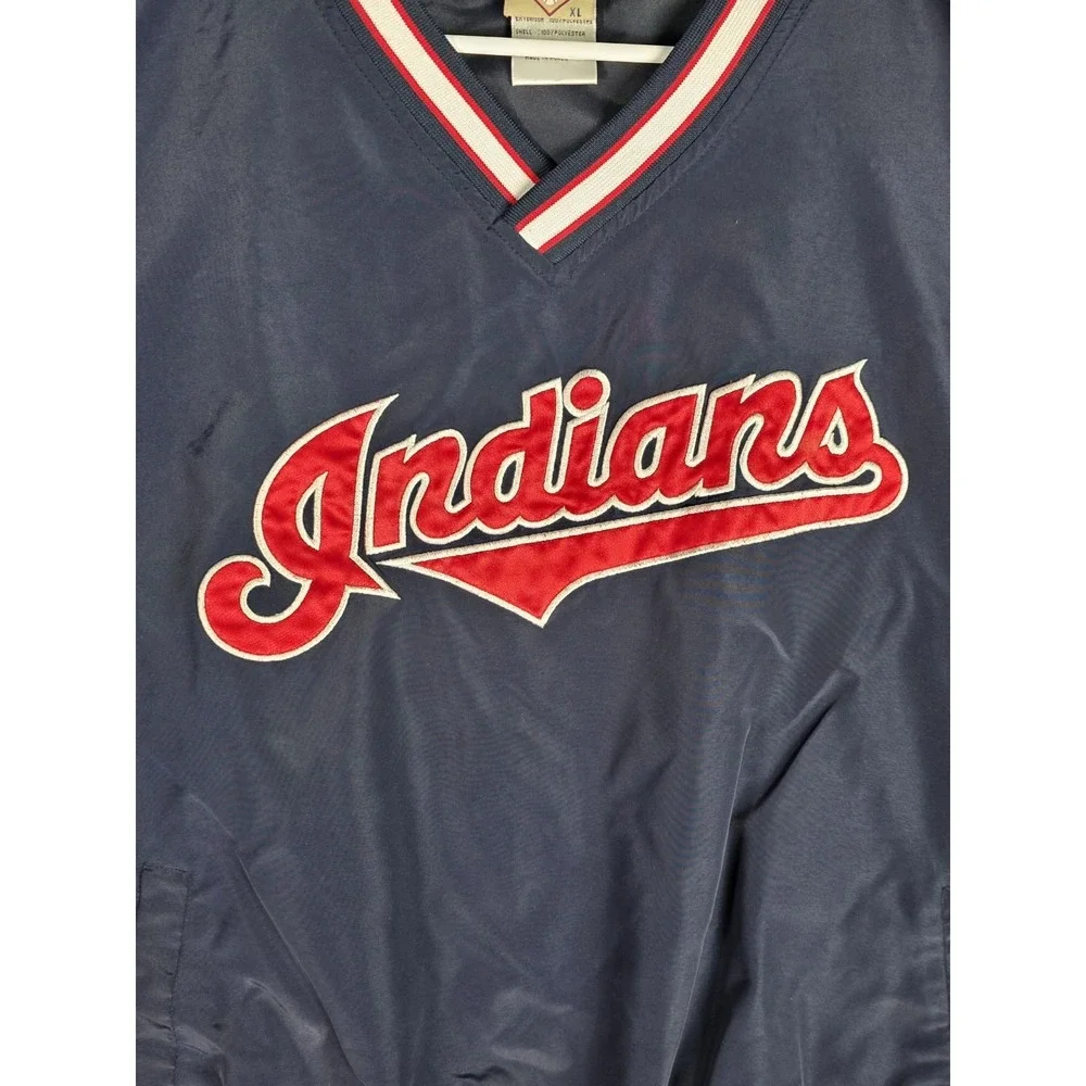 Men's Vintage Cleveland Indians 90s Puma XL - MLB Baseball Windbreaker Jacket